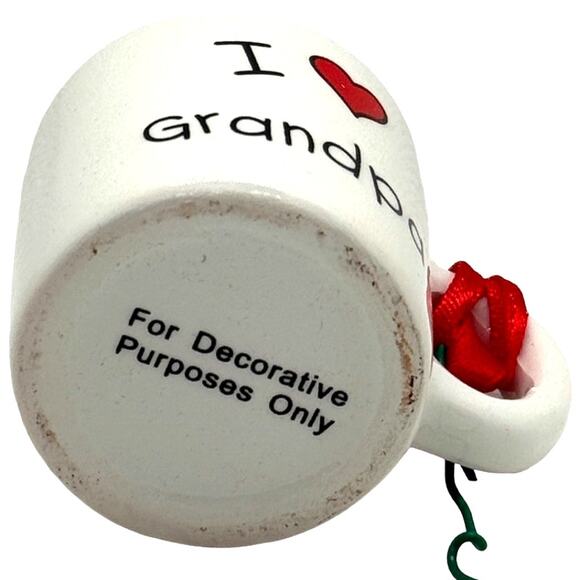 I Heart Love Grandpa” Mini Mug Ornament World Wide Basics Item #00679 - Picture 7 of 7